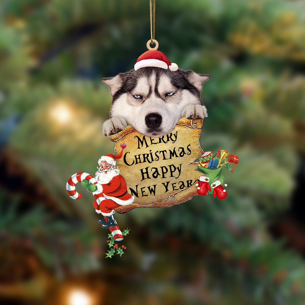 Siberian Husky-Christams &amp; New Year Two Sided Ornament