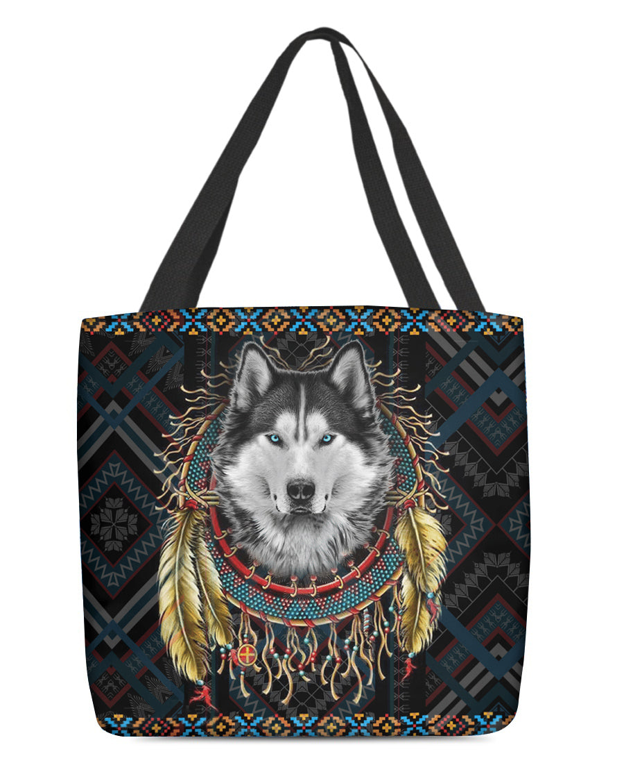 Siberian Husky  In Dreamcatcher Cloth Tote Bag
