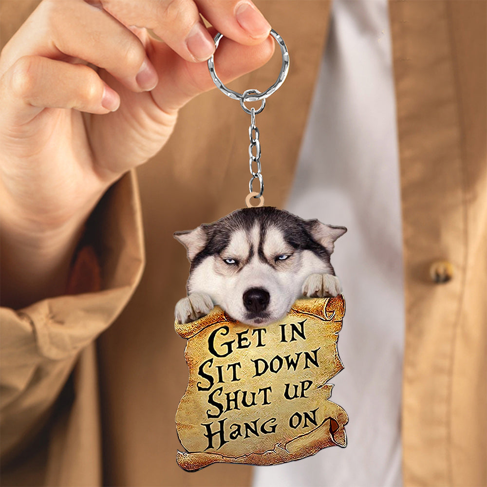 Siberian Husky get in Keychain