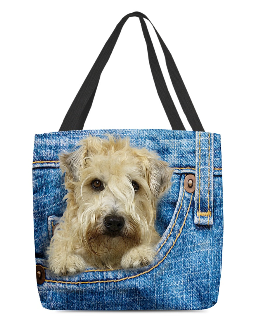 Soft Coated Wheaten Terrier-in pocket-Cloth Tote Bag