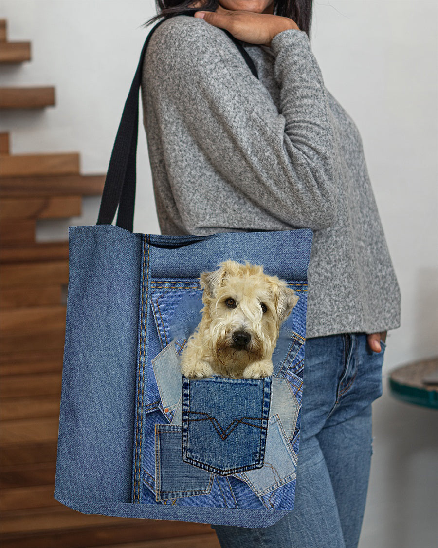 Soft Coated Wheaten Terrier-in pocket2-Cloth Tote Bag