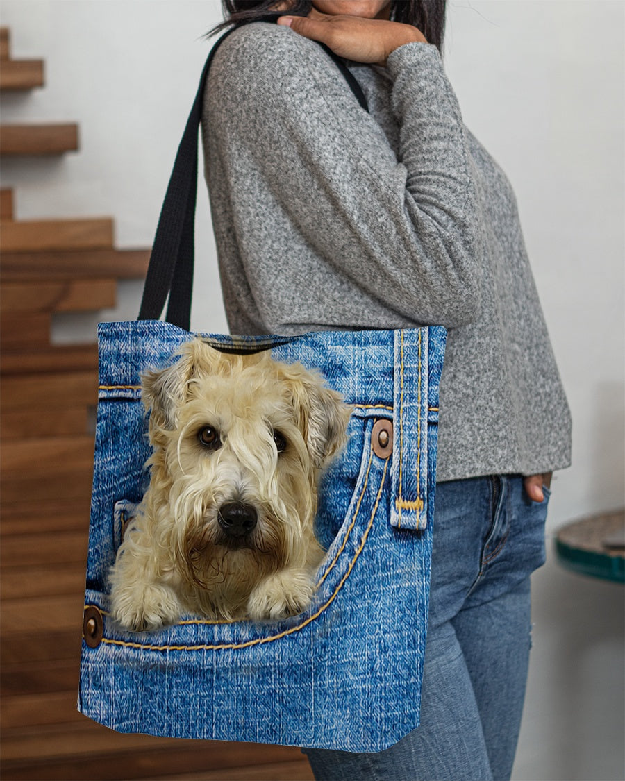Soft Coated Wheaten Terrier-in pocket-Cloth Tote Bag