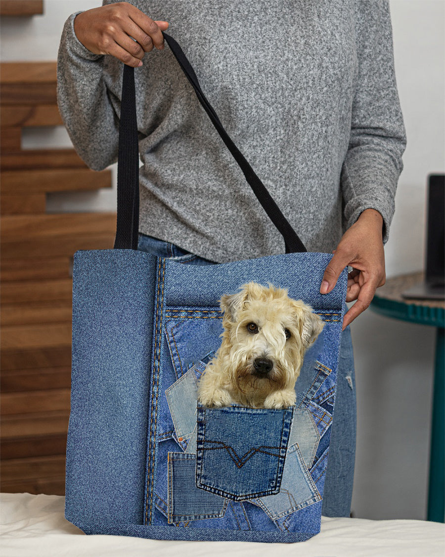 Soft Coated Wheaten Terrier-in pocket2-Cloth Tote Bag