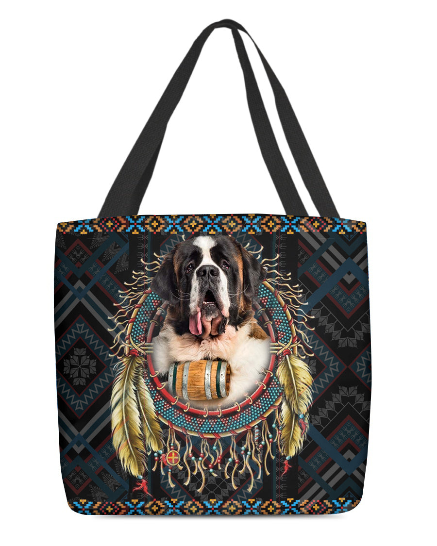 St Bernard  In Dreamcatcher Cloth Tote Bag