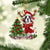 St Bernard-Reindeer Christmas-Two Sided Ornament