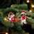 St Bernard-Christmas girl-Two Sided Ornament