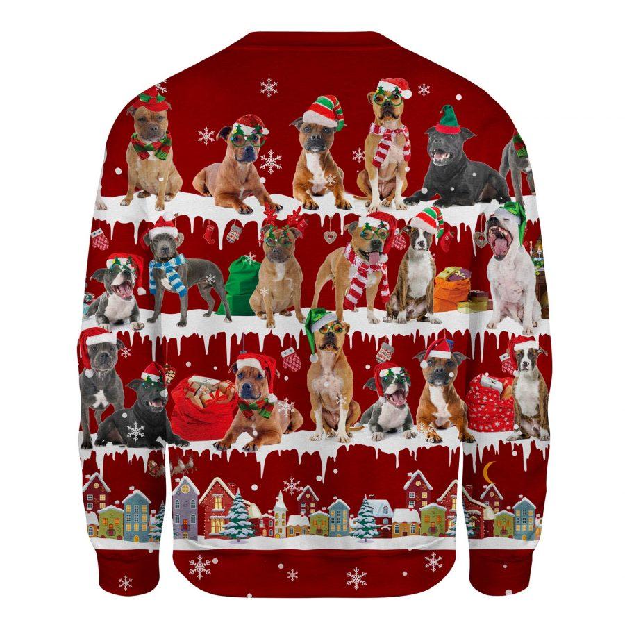 Staffordshire Bull Terrier - Snow Christmas - Premium Sweatshirt