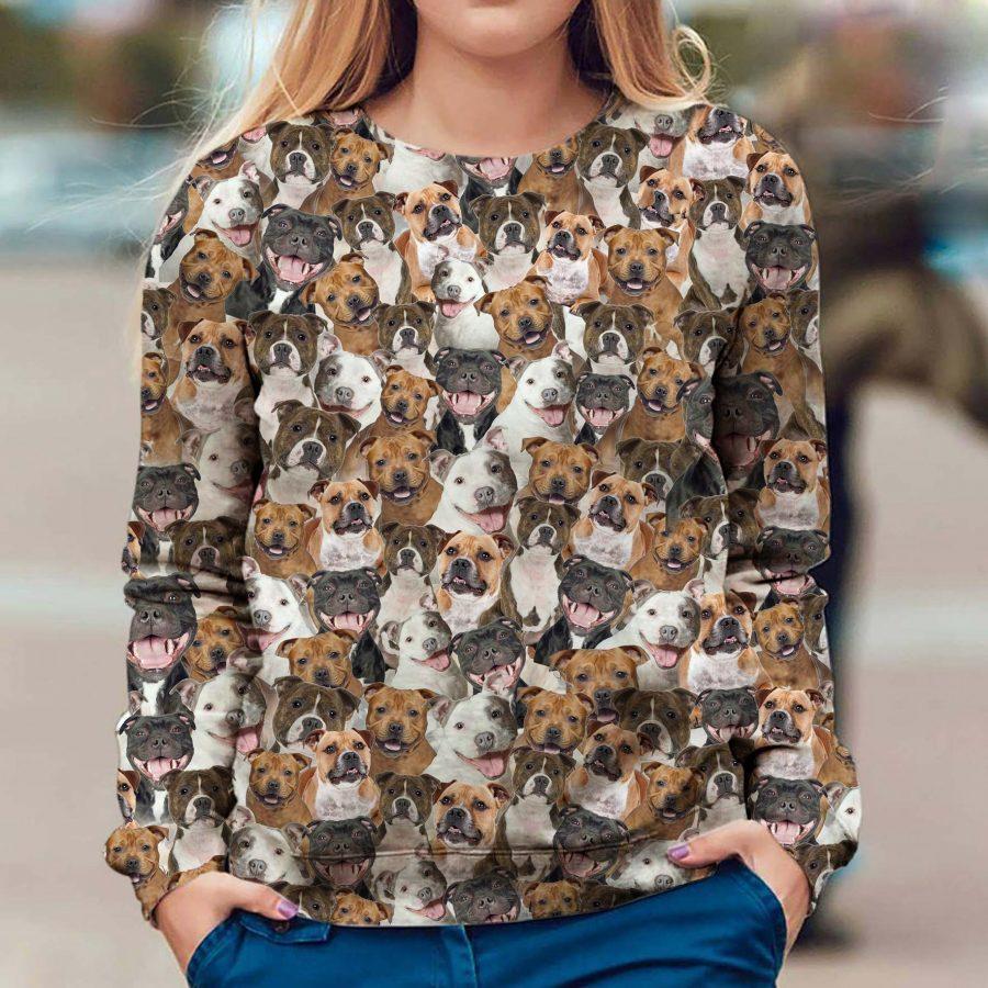Staffordshire Bull Terrier - Full Face - Premium Sweatshirt