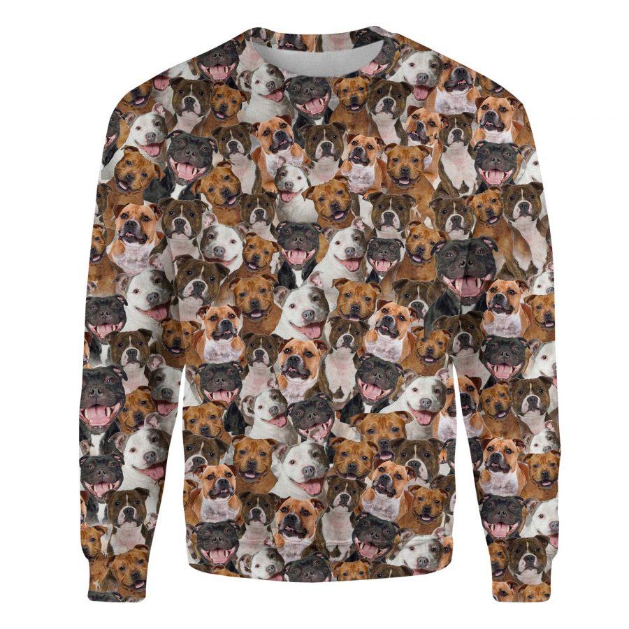Staffordshire Bull Terrier - Full Face - Premium Sweatshirt