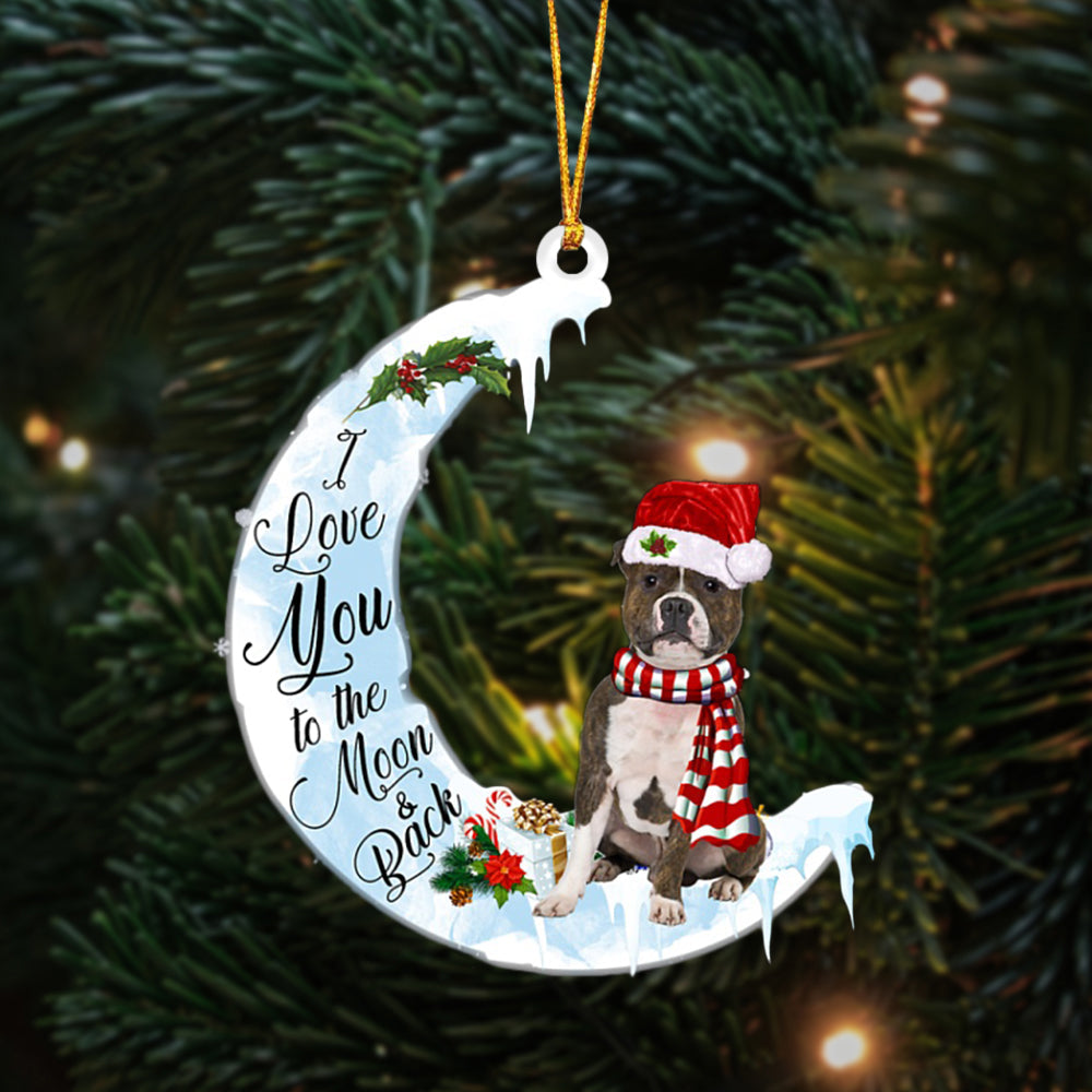 Staffordshire Bull Terrier-I Love You-Two Sided Ornament