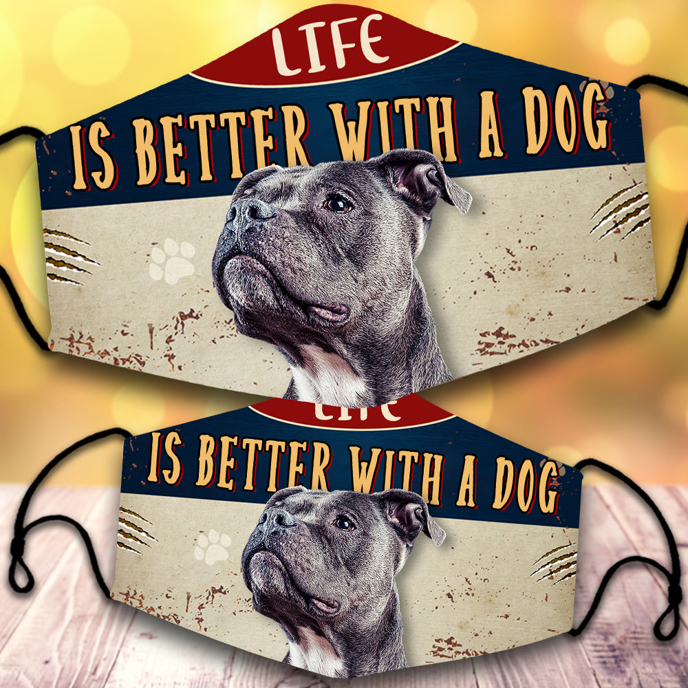 Staffordshire Bull Terrier 1-Life Is Better With A Dog-Veil