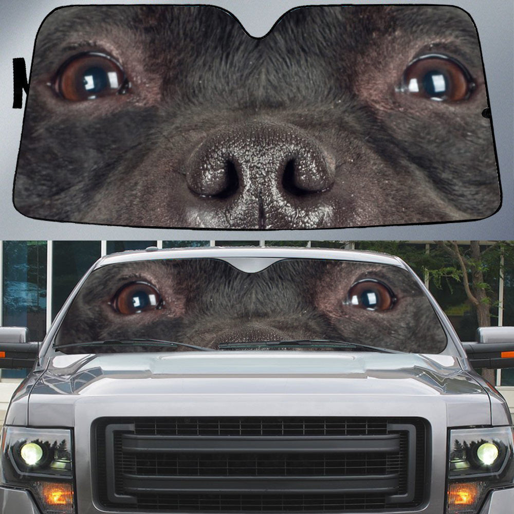 Staffordshire Bull Terrier's Eyes-Beautiful Dog Eyes Car Sun Shade Cover Auto Windshield