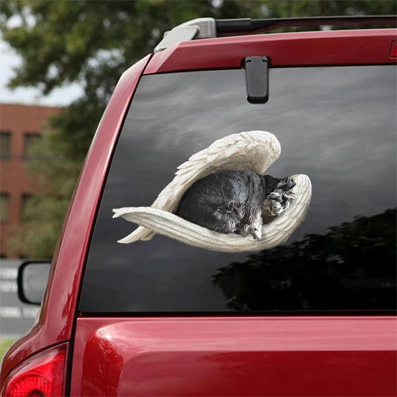Standard Schnauzer-sleeping angel CAR STICKER