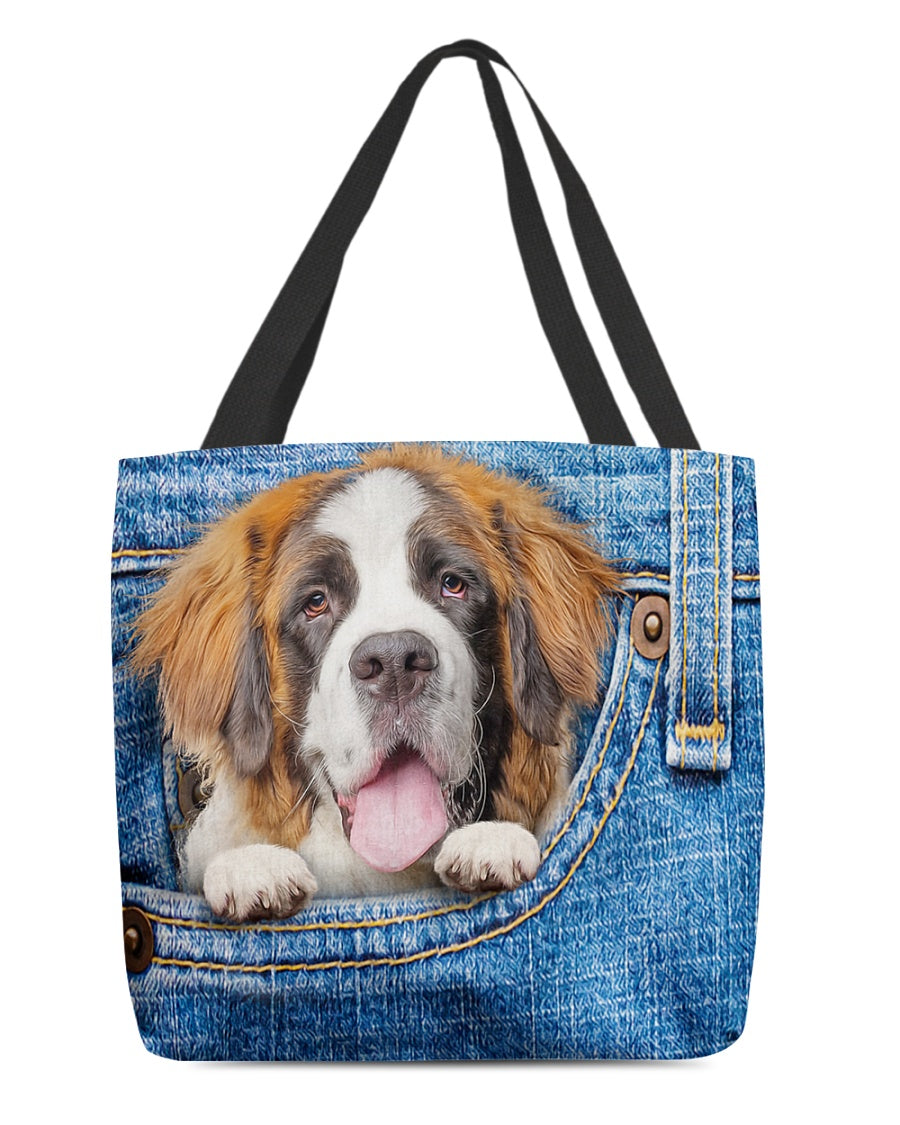 St bernard-in pocket-Cloth Tote Bag