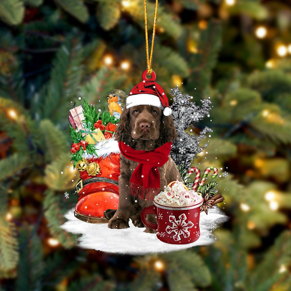 Sussex Spaniel-Winter Cup-Two Sided Ornament