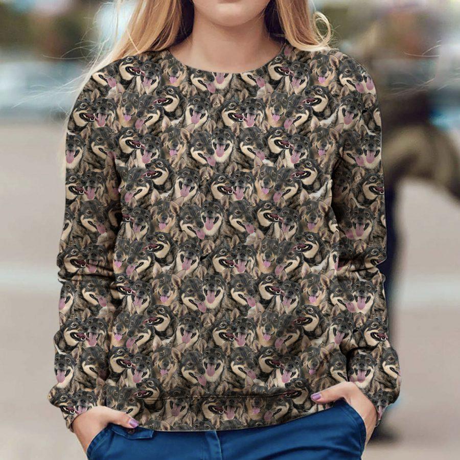 Swedish Vallhund - Full Face - Premium Sweatshirt