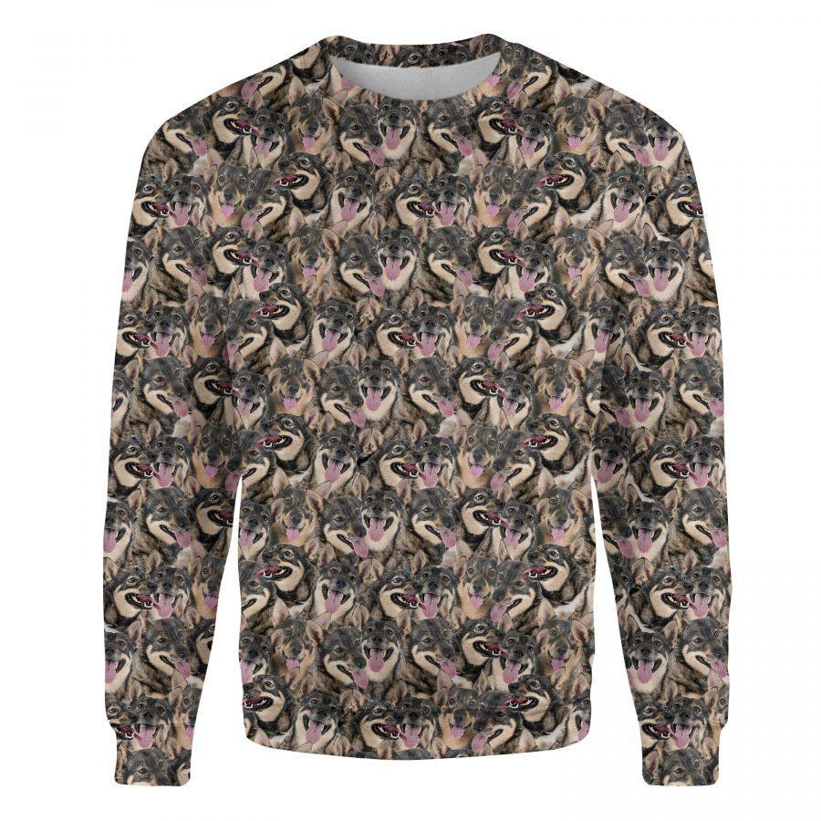 Swedish Vallhund - Full Face - Premium Sweatshirt