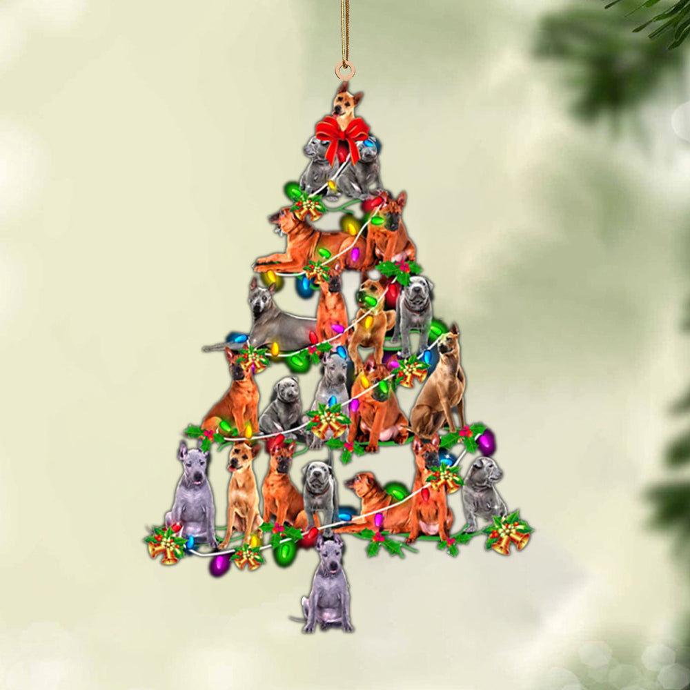 Thai Ridgeback-Christmas Tree Lights-Two Sided Ornament