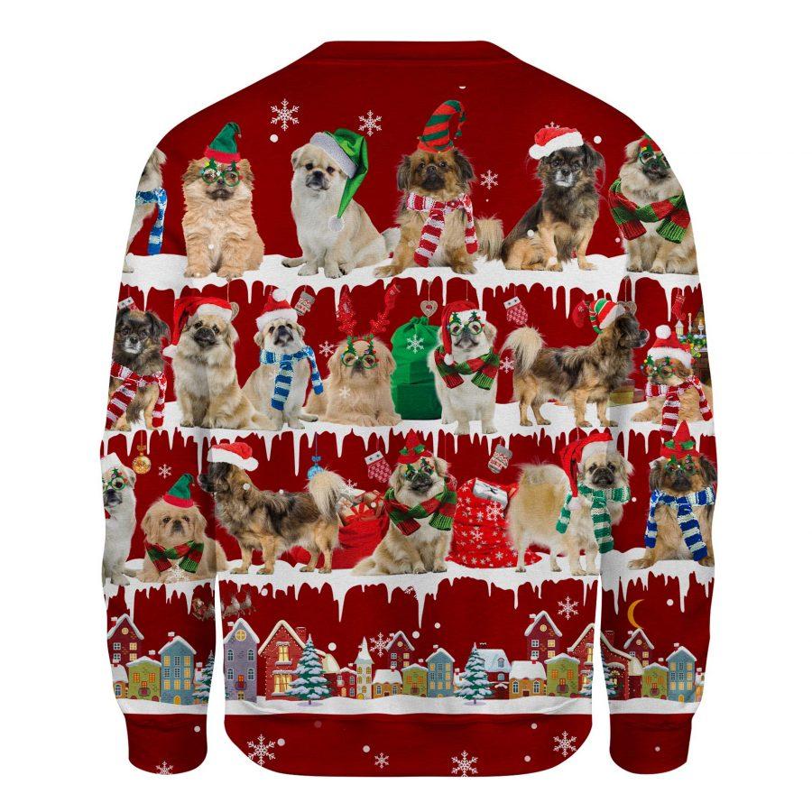 Tibetan Spaniel - Snow Christmas - Premium Sweatshirt