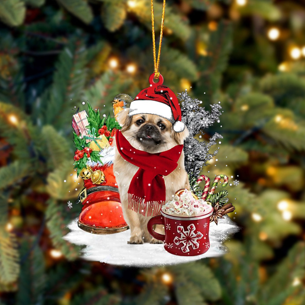 Tibetan Spaniel-Winter Cup-Two Sided Ornament