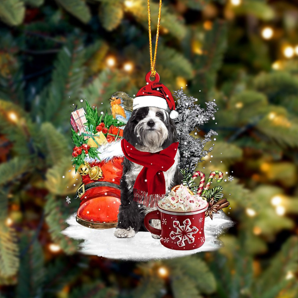 Tibetan Terrier 1-Winter Cup-Two Sided Ornament