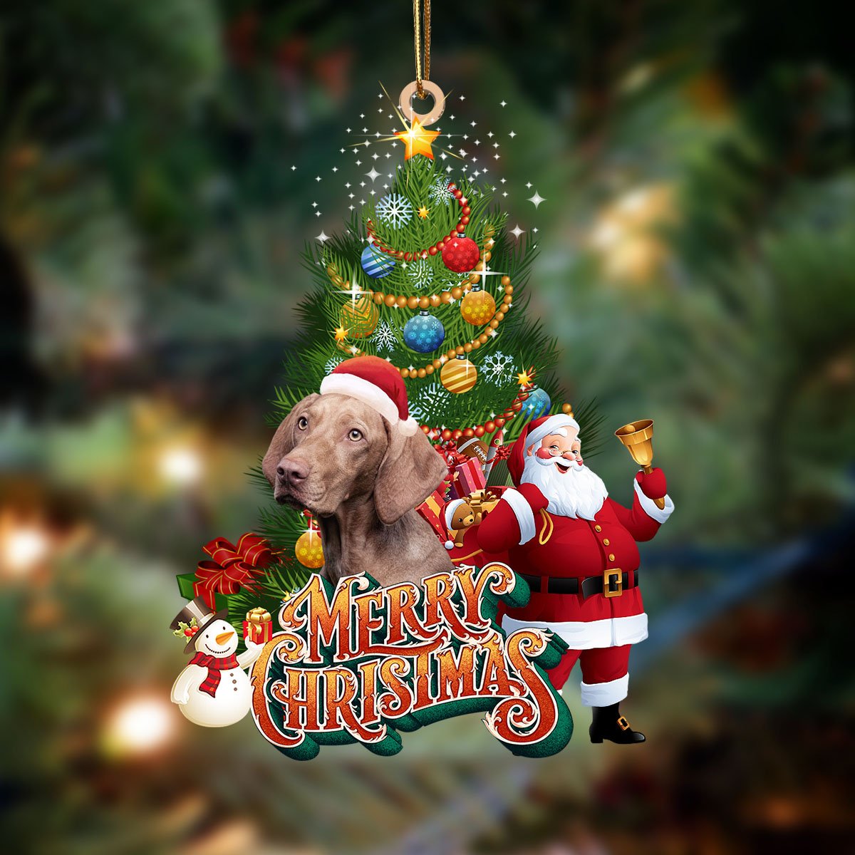 Vizsla-Christmas Tree&amp;Dog Hanging Ornament