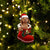 Vizsla-In Santa Boot Christmas-Two Sided Ornament