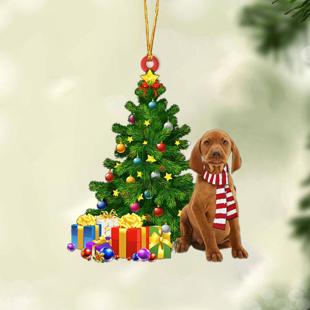 Vizsla-Christmas Star Hanging Ornament