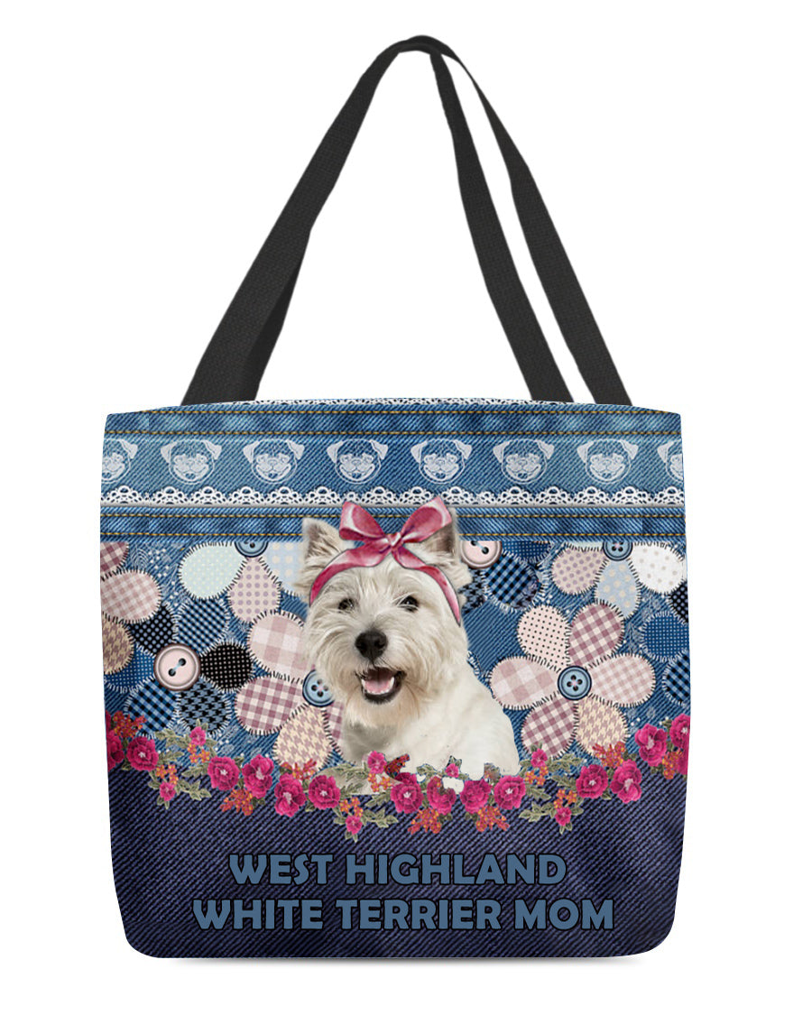 WEST HIGHLAND WHITE TERRIER-Flower Jean Gift for you-Cloth Tote Bag