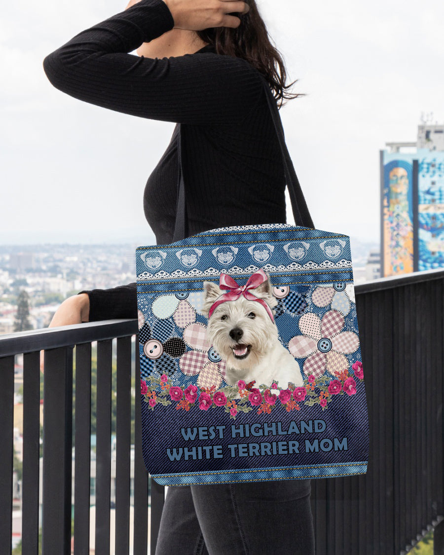 WEST HIGHLAND WHITE TERRIER-Flower Jean Gift for you-Cloth Tote Bag