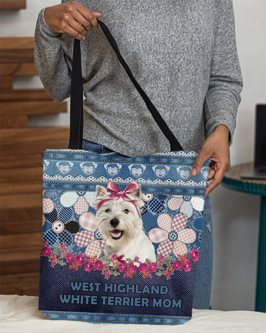 WEST HIGHLAND WHITE TERRIER-Flower Jean Gift for you-Cloth Tote Bag