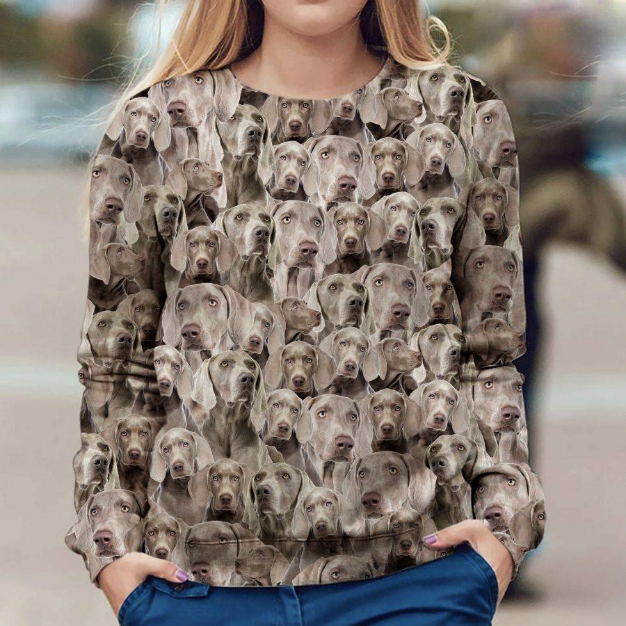 Weimaraner - Full Face - Premium Sweatshirt