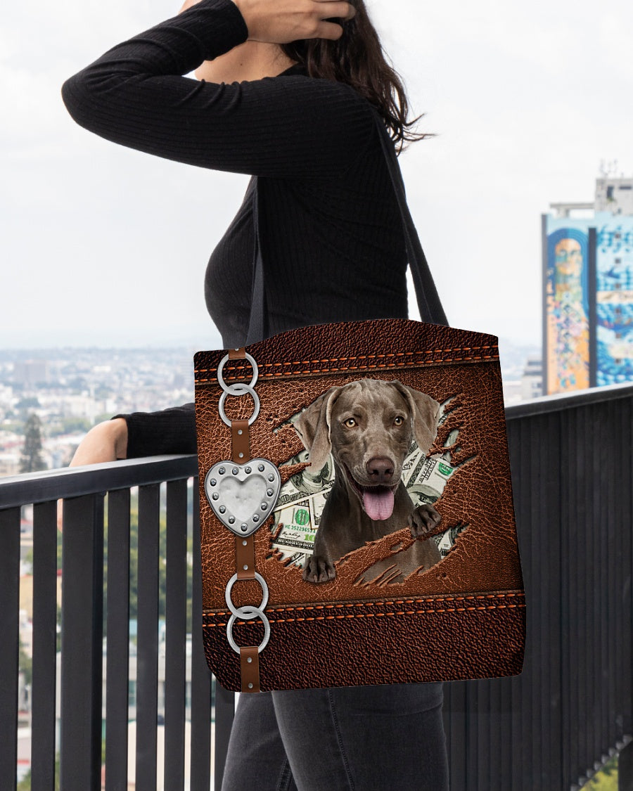 Weimaraner-Let Me Go Out -Cloth Tote Bag
