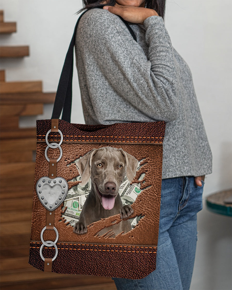 Weimaraner-Let Me Go Out -Cloth Tote Bag