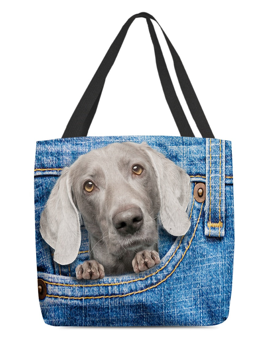 Weimaraner-in pocket-Cloth Tote Bag