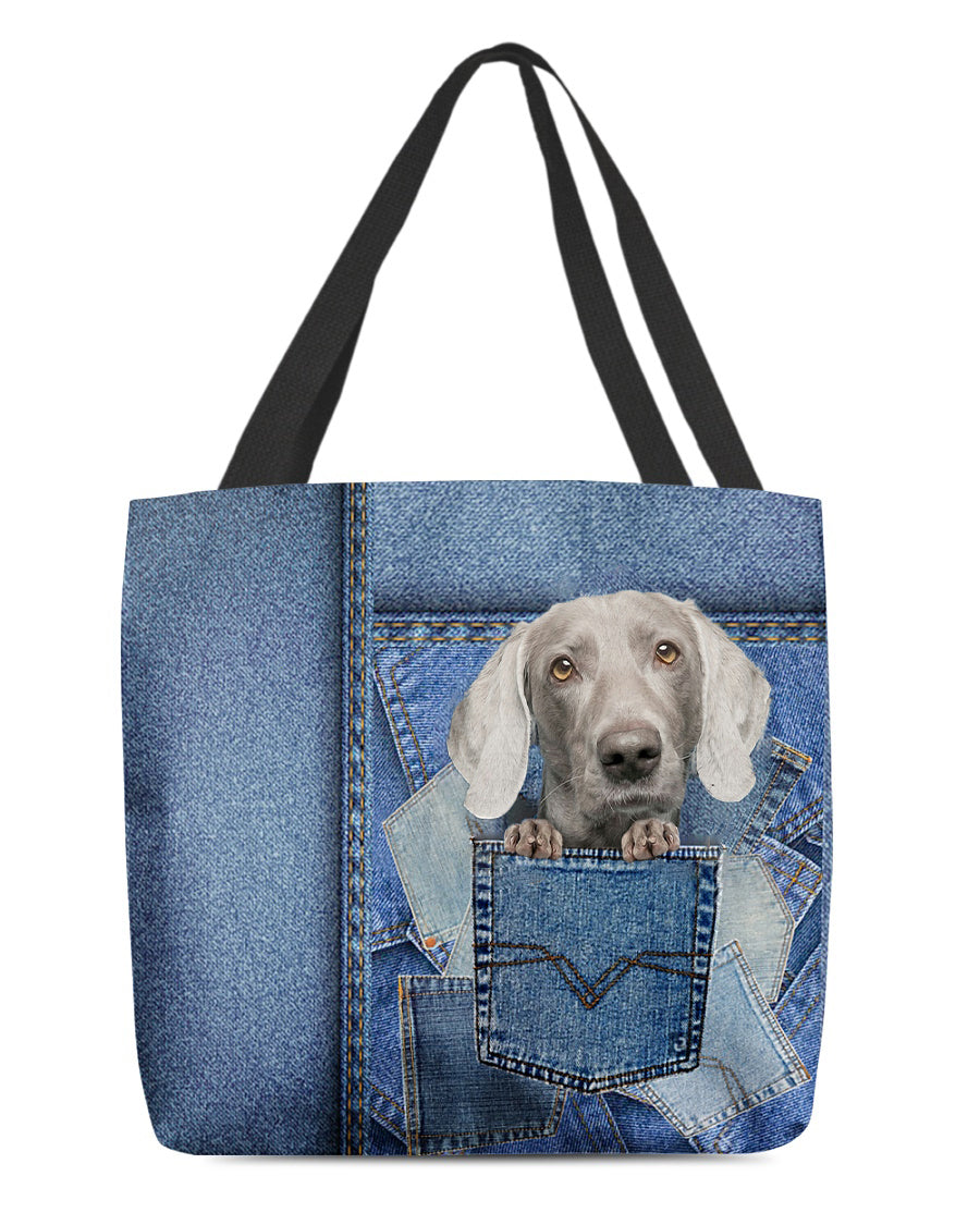 Weimaraner-in pocket2-Cloth Tote Bag