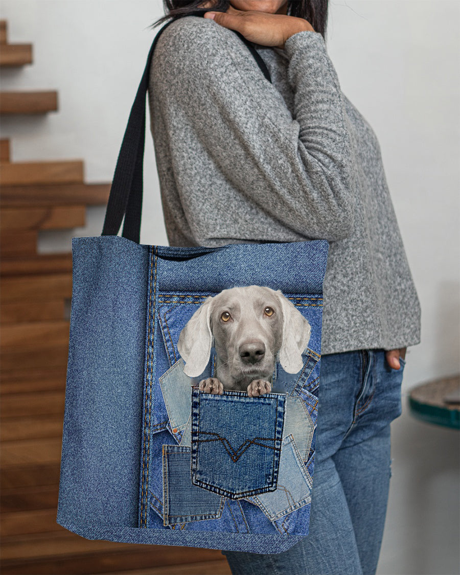 Weimaraner-in pocket2-Cloth Tote Bag