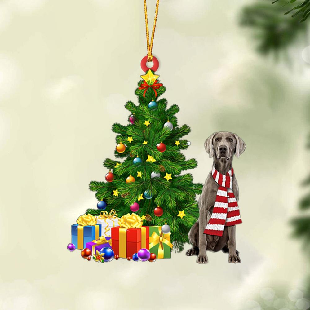 Weimaraner 1-Christmas Star Hanging Ornament