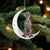 Weimaraner 2-Sit On The Moon-Two Sided Ornament