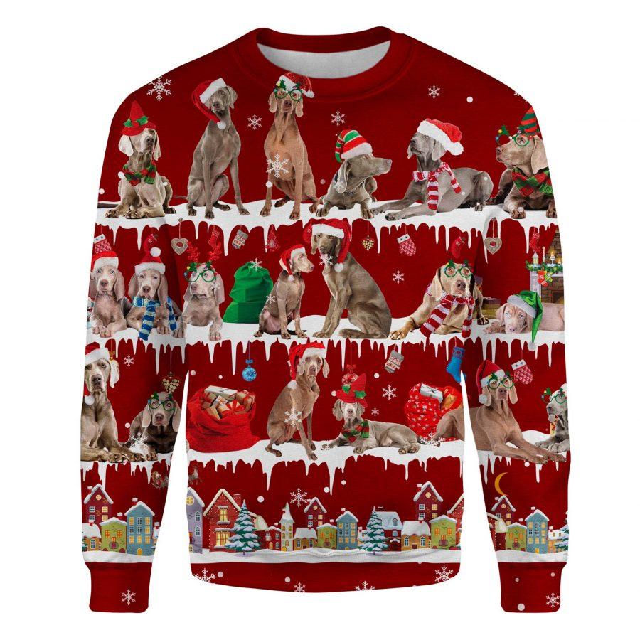 Weimaraner - Snow Christmas - Premium Sweatshirt