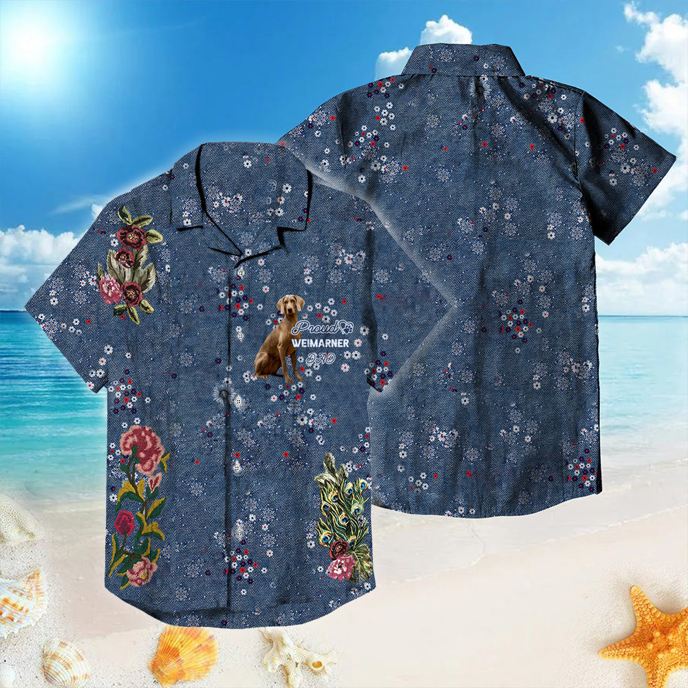 Weimarner-Pround Dad &amp; Mom Beach Shirt