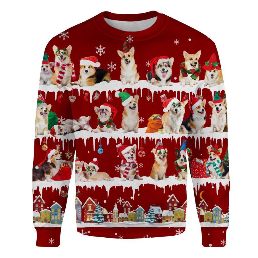 Welsh Corgi - Snow Christmas - Premium Sweatshirt