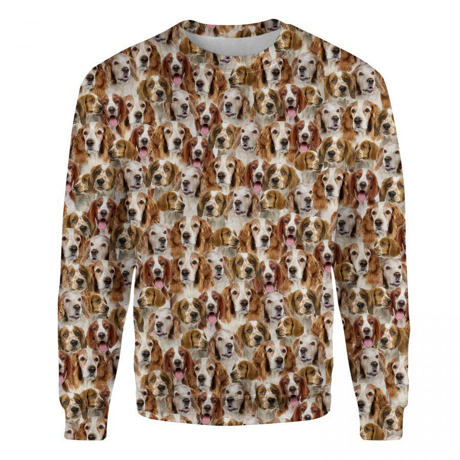 Welsh Springer Spaniel - Full Face - Premium Sweatshirt