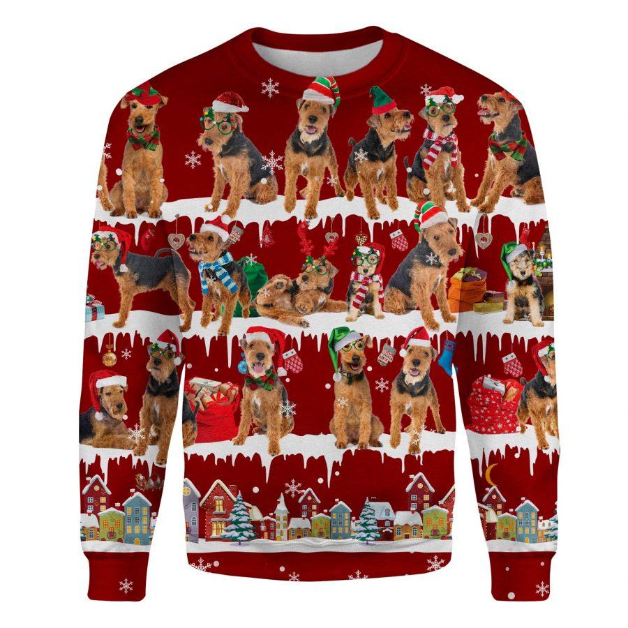 Welsh Terrier - Snow Christmas - Premium Sweatshirt