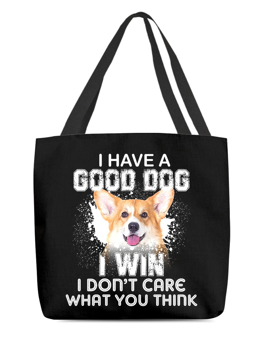 Welsh Corgi-I Win Cloth Tote Bag