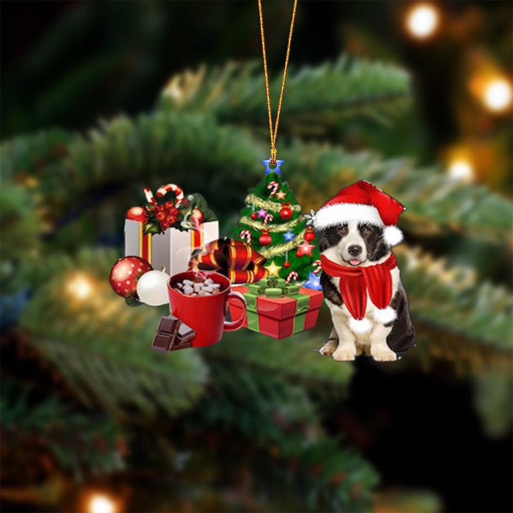 Welsh Corgi-Christmas girl-Two Sided Ornament