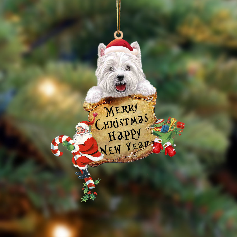 West Highland White Terrier-Christams &amp; New Year Two Sided Ornament