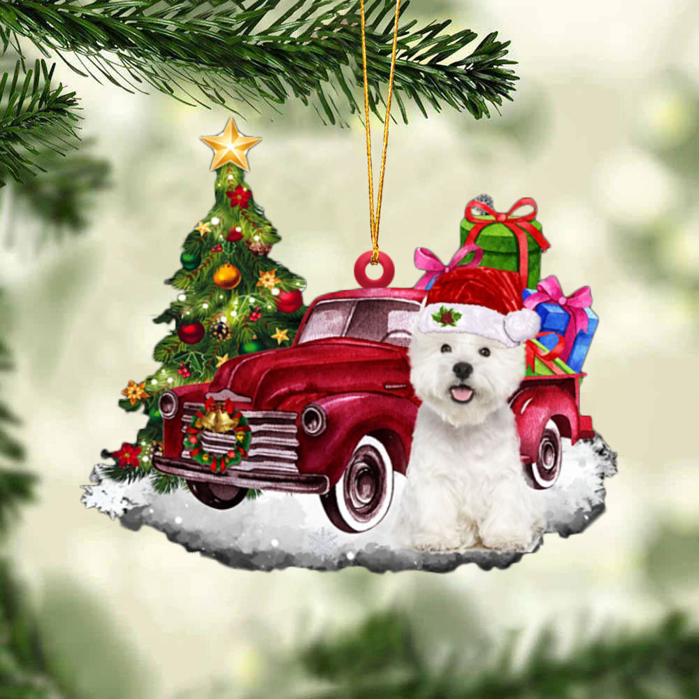 West Highland White Terrier Tis The Season Two Sided Ornament