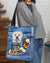 Westie-Butterfly Daisies Fait-CLOTH TOTE BAG