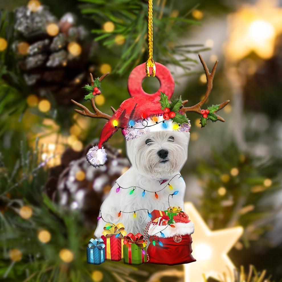 Westies Christmas Shape Ornament
